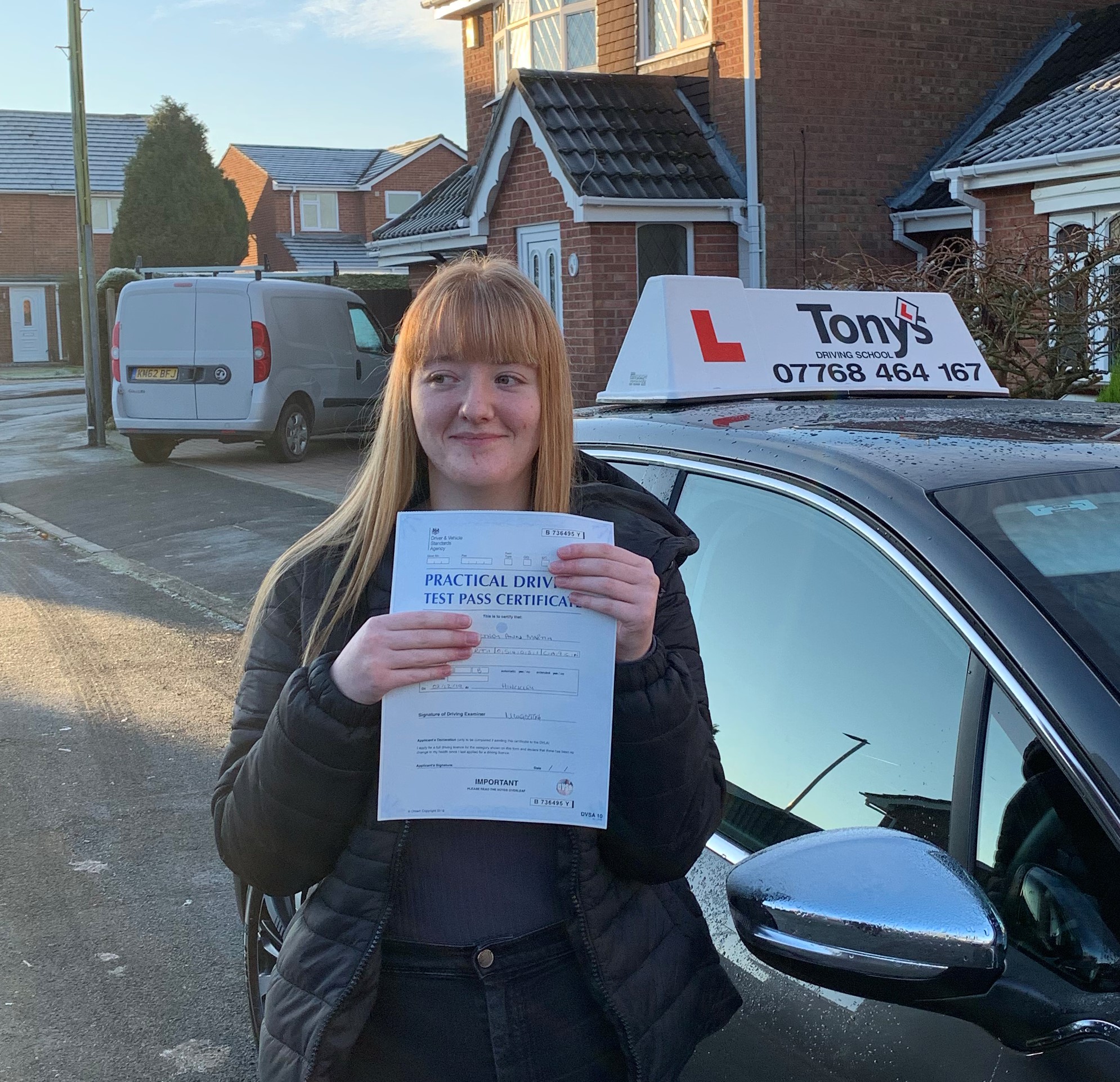 Well Done Courtney on Passing Your Driving Test - Tony Harding Driving ...