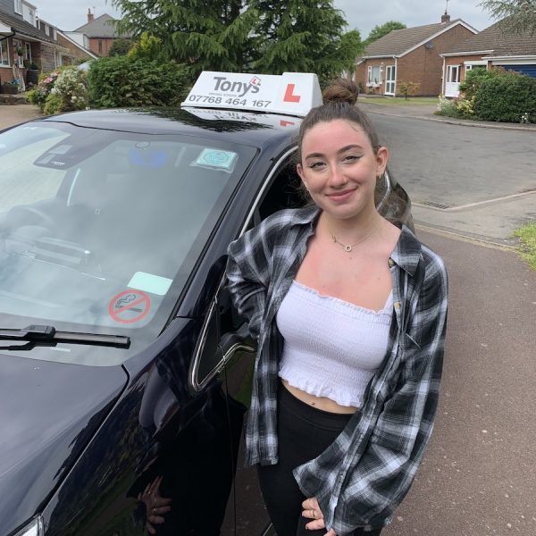 Well done to Hannah from Leire on passing her driving test first time